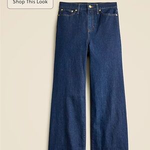 J. Crew Dark Blue Wide Leg Trouser Jeans